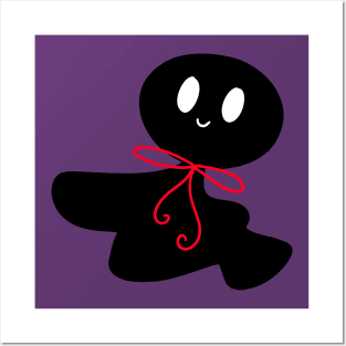 Cute Bow Shadow Ghost Posters and Art